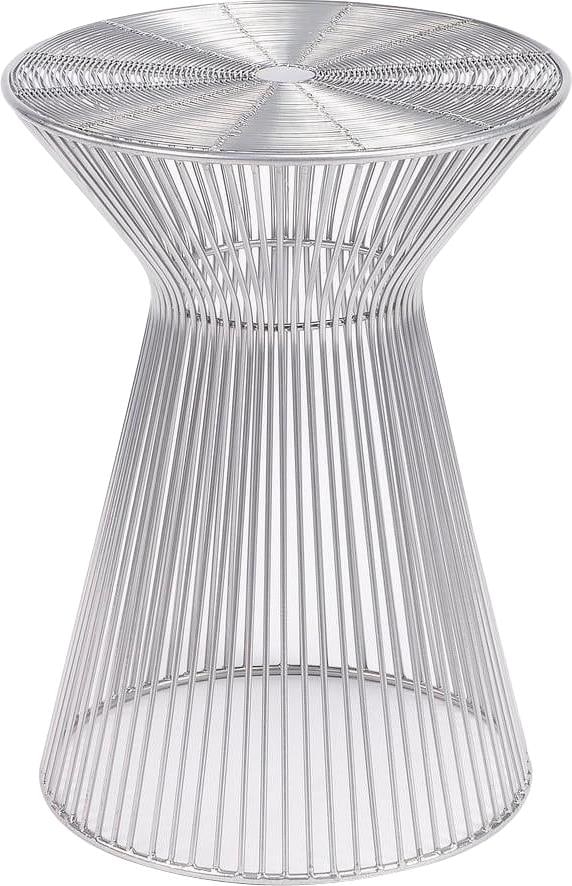 Butler Greeley Transitional Side Table Silver Finish Metal (1 of 5)