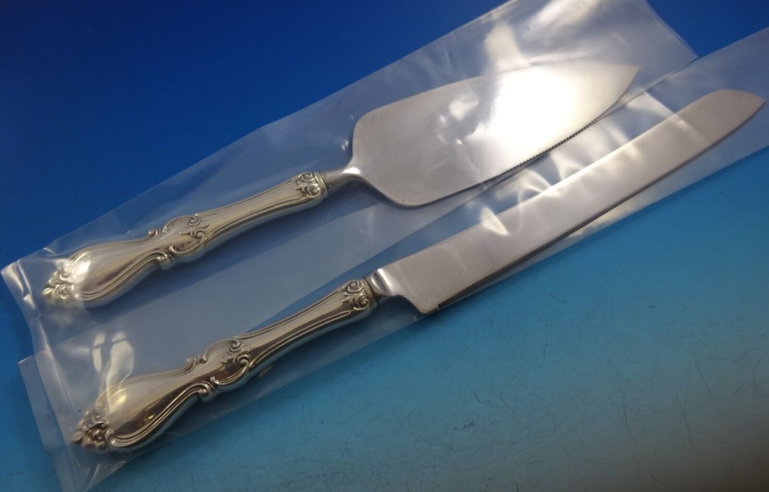 Towle Sterling Silver Queen Elizabeth I Wedding Cake Set 2pc (1 of 5)