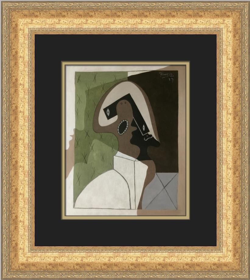 Pablo Picasso Harlequin Custom Framed Art Print 18x17 (1 of 2)