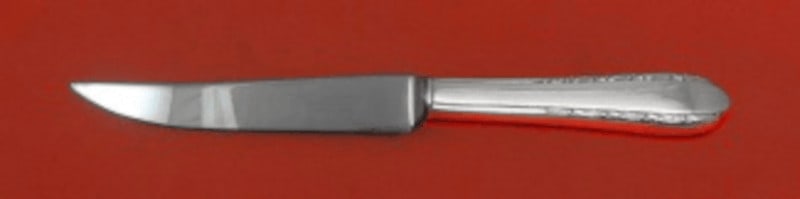 Sterling Silver Serrated Steak Knife Moonglow Pattern Custom Hollow Handle 8.5 Inch (1 of 3)
