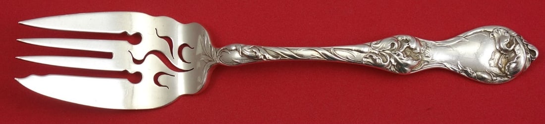 Reed and Barton Les Cinq Fleurs Sterling Silver Cold Meat Fork 7 1/8" (1 of 1)