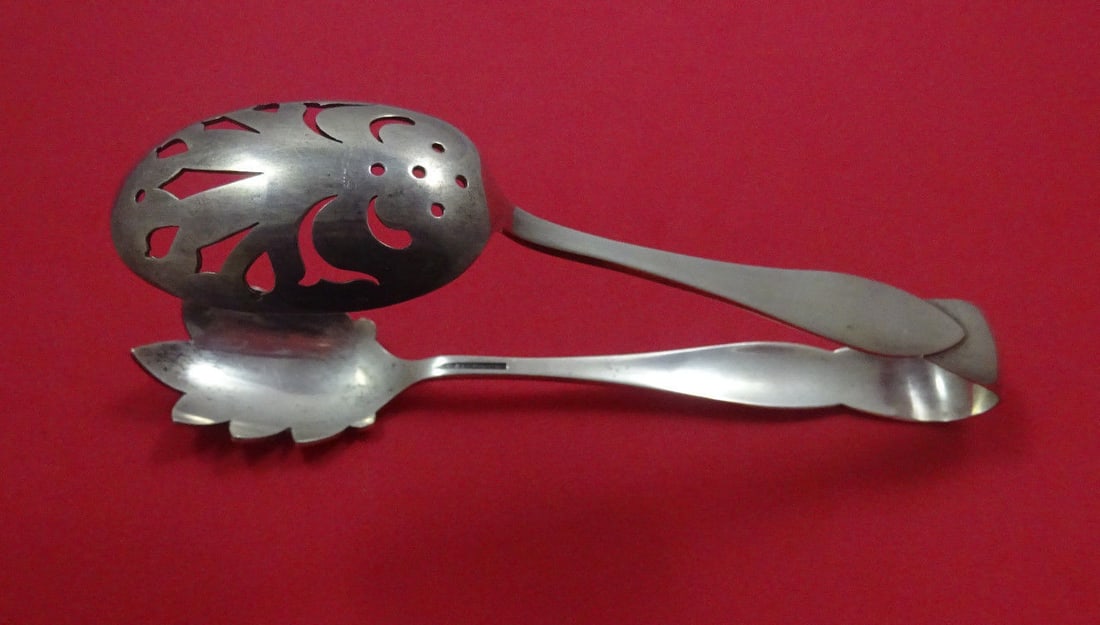 Shreve Buckingham Sterling Silver Ice Tong 6.5 Inch Serving Piece (1 of 1)