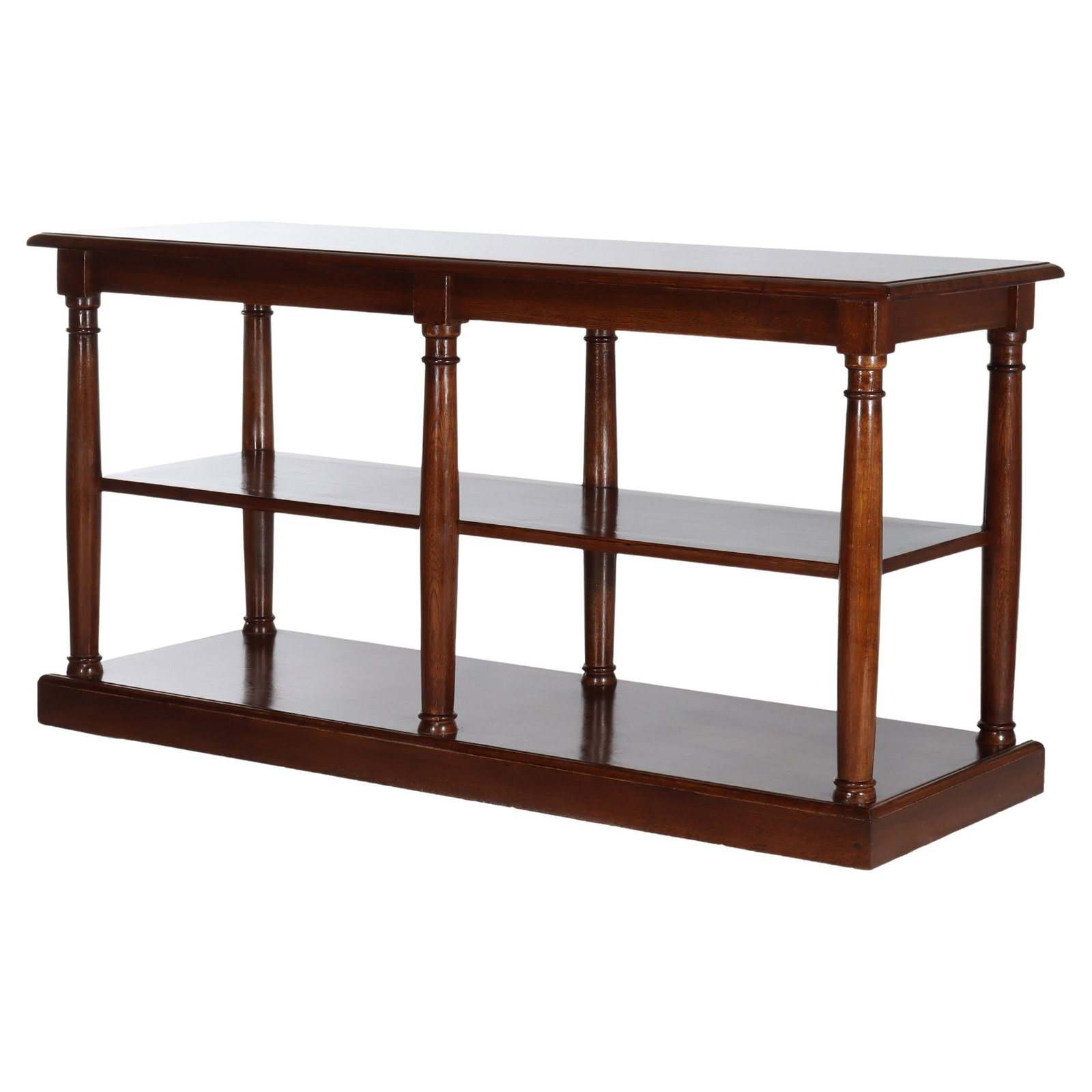 Early 20th Century Oak Console Table with Shelf and Roman-Style Legs (1 of 18)