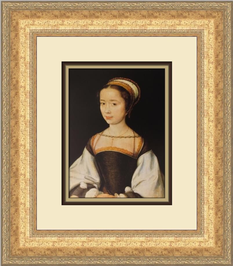 Corneille De Lyons Portrait of a Female Custom Framed Print 17x15 (1 of 2)
