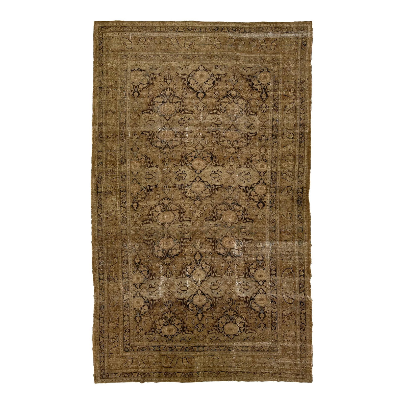 Antique Persian Tabriz Handmade Wool Rug 11'8" x 18'7" Floral Design (1 of 10)