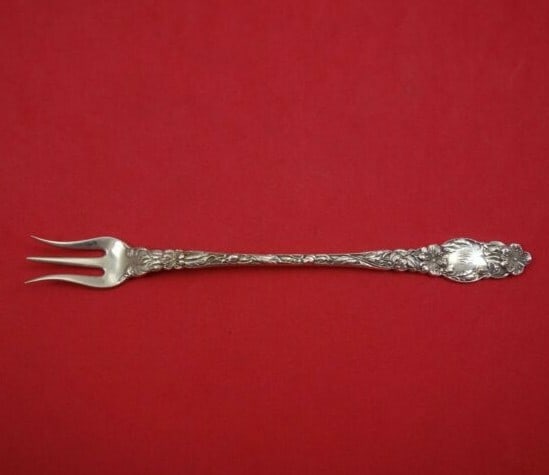 Dominick & Haff Blossom Sterling Silver Cocktail Fork 5.5" Monogrammed (1 of 2)