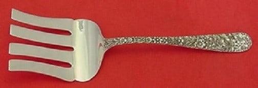Kirk Repousse Sterling Silver Asparagus Fork 8 5/8 Inch Serving Piece (1 of 1)