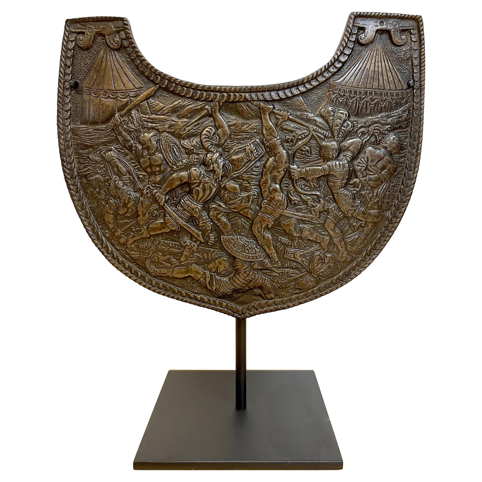 19th Century Grand Tour Roman Style Iron Gorget with Stand (1 of 9)