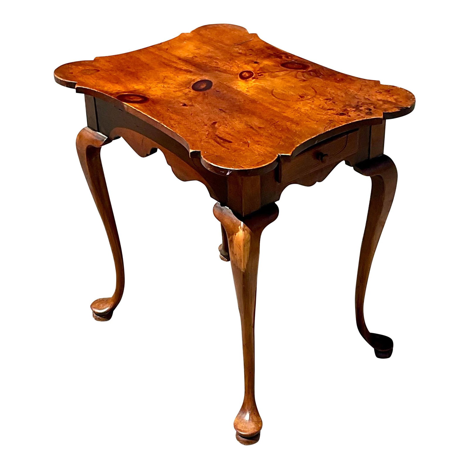 Vintage Traditional Knotty Pine Side Table Mid 20th Century (1 of 8)