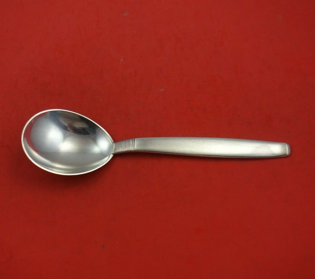 Frantz Hingelberg Silver Thread Sterling Silver Serving Spoon 6 7/8" (1 of 3)