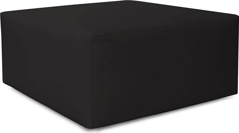 Howard Elliott 36 Inch Square Black Ottoman Contemporary Design (1 of 2)