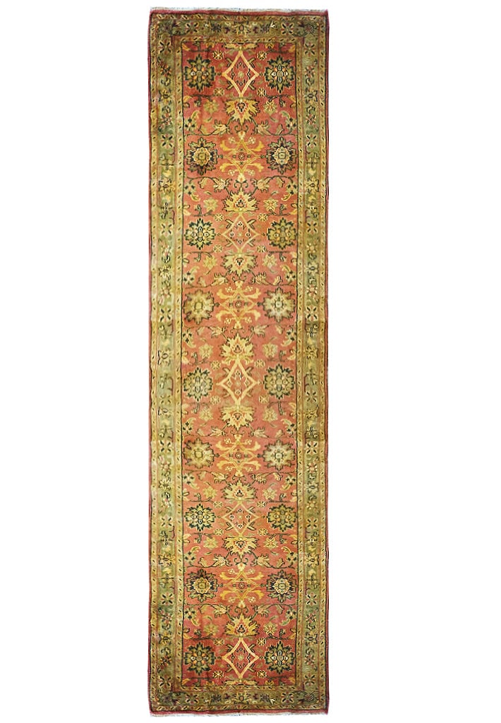 Handmade Wool Runner Rug 4.2 x 18.6 Antique Design (1 of 9)