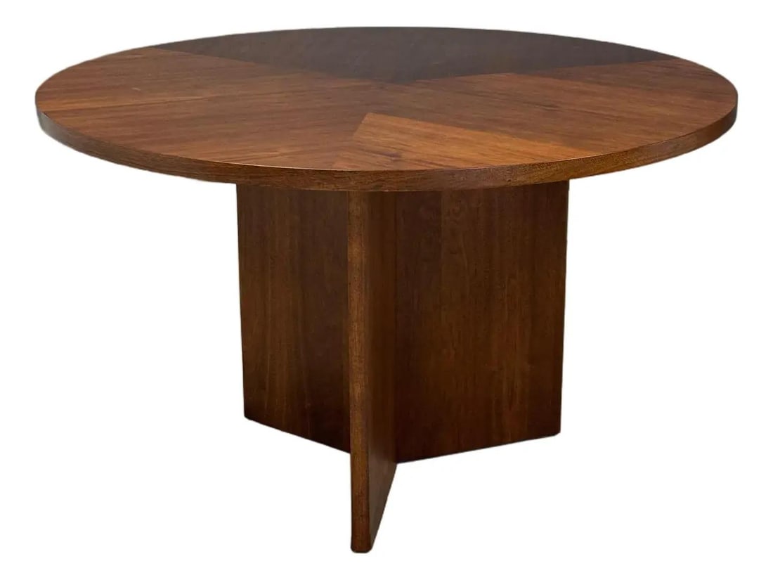 1960s Harvey Probber Walnut Round Dining Table Mid Century Modern (1 of 6)