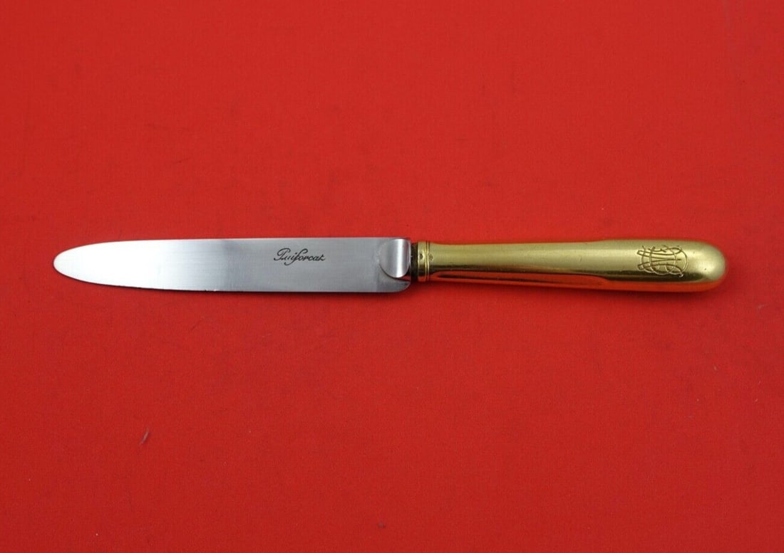Puiforcat Louvois Sterling Silver Luncheon Dessert Knife 8 1/8 inch (1 of 2)