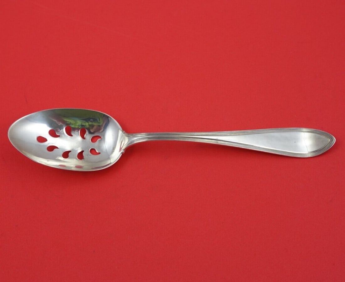 Frank Smith Pilgrim Sterling Silver 9-Hole Slotted Spoon 8" (1 of 3)