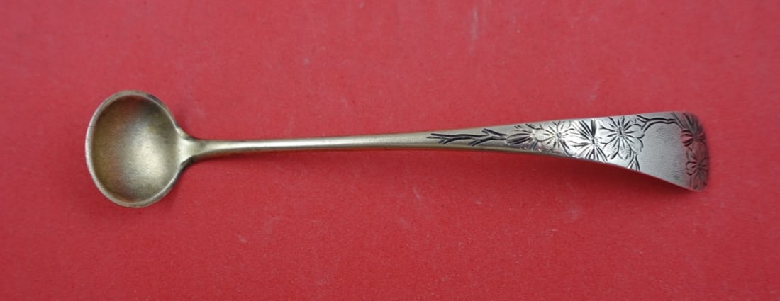 Gorham Chrysanthemum Sterling Silver Mustard Ladle 4 3/4" (1 of 2)