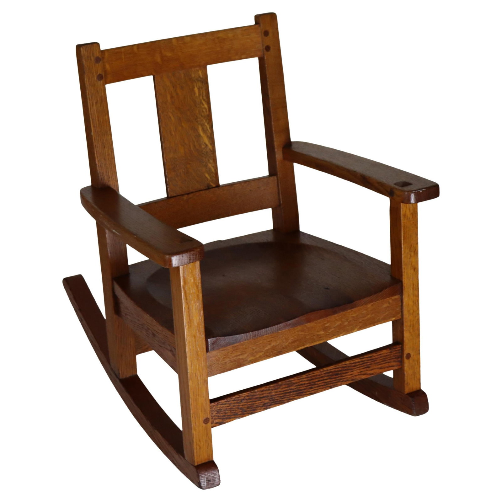 Mission Style Oak Rocker for Children Attributed to L & JG Stickley c1910 (1 of 9)