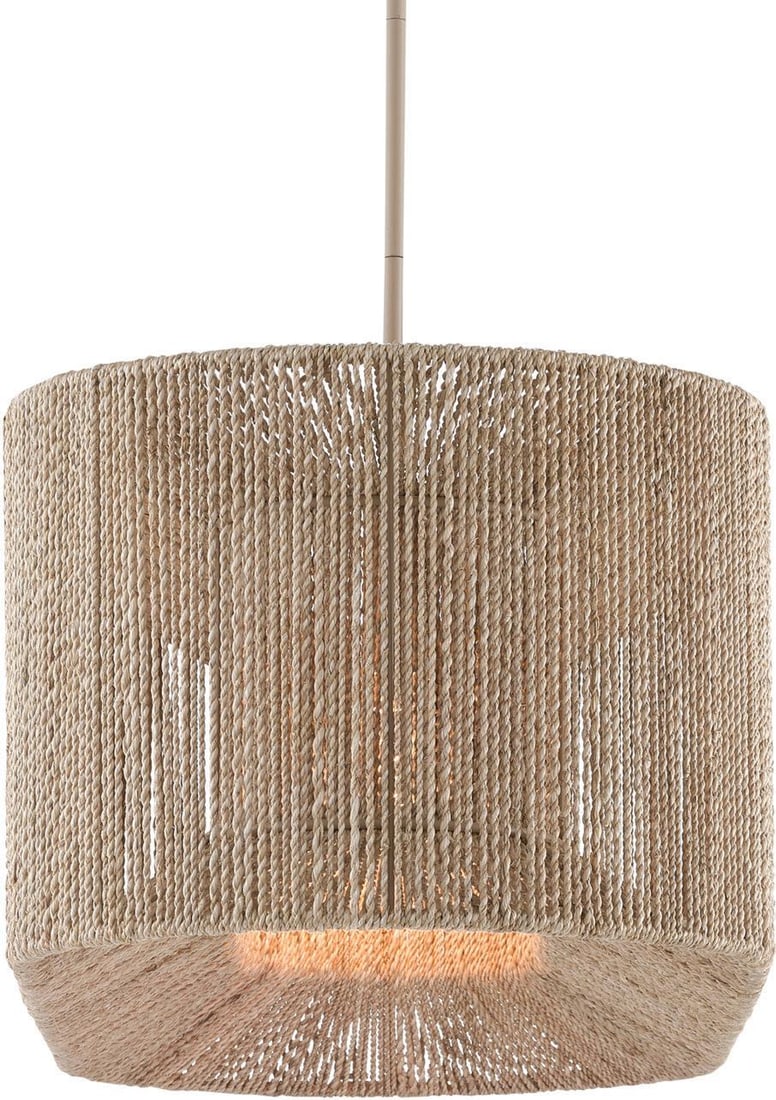 Currey Mereworth Natural Rope Oval Bowl Chandelier (1 of 4)