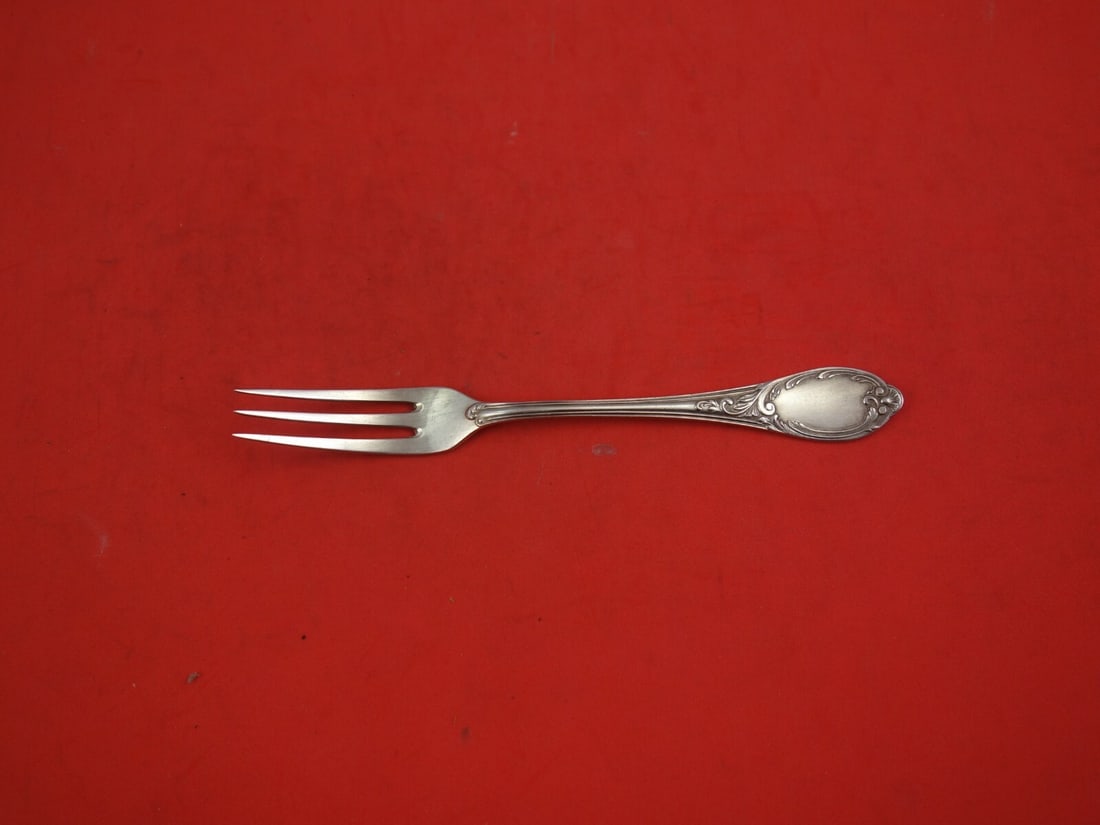 Rococo 3-Tine Fruit Fork by Koch & Bergfeld .925 Sterling Silver 5 5/8 Inch (1 of 2)