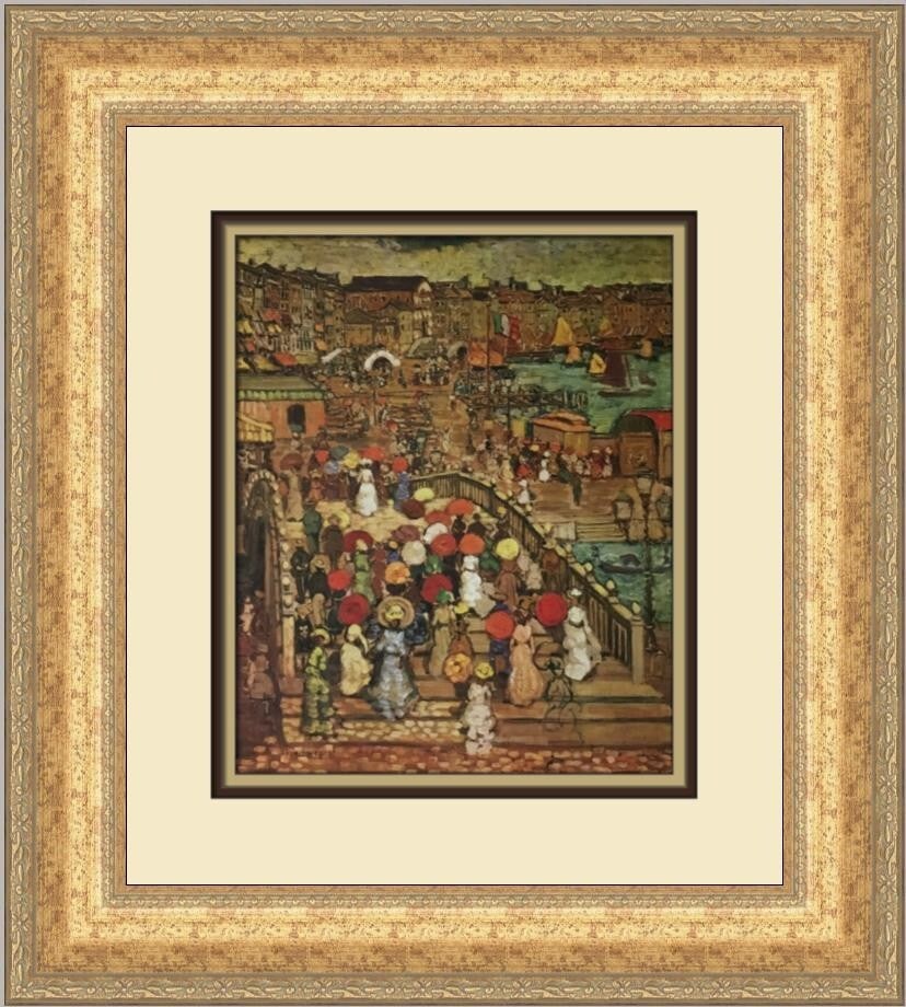 Maurice Prendergast Ponte Della Pagilia Custom Framed Print 19x17 (1 of 2)