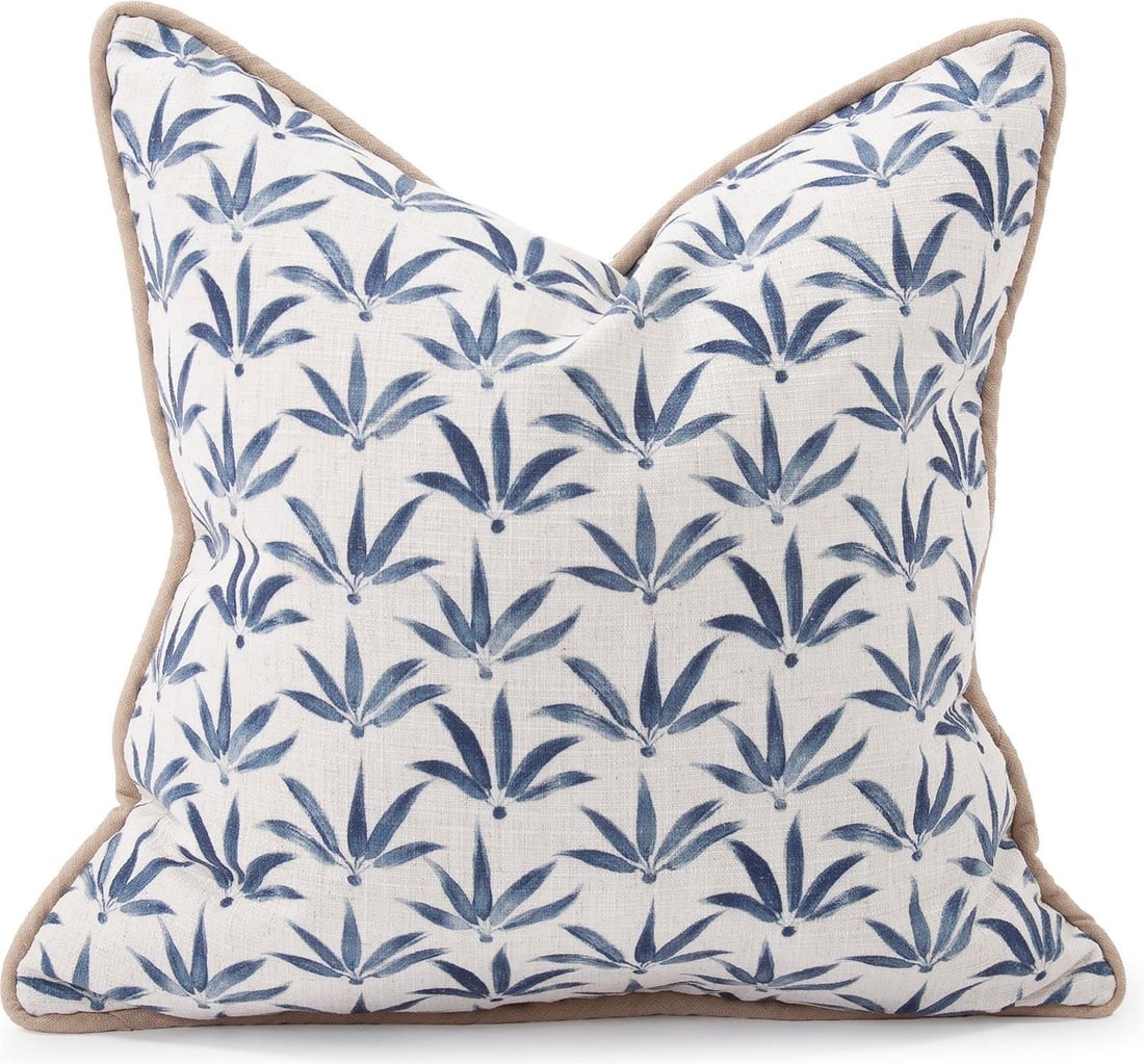 Howard Elliott Casual Country Indigo Hemp Square Pillow 20x20 (1 of 1)