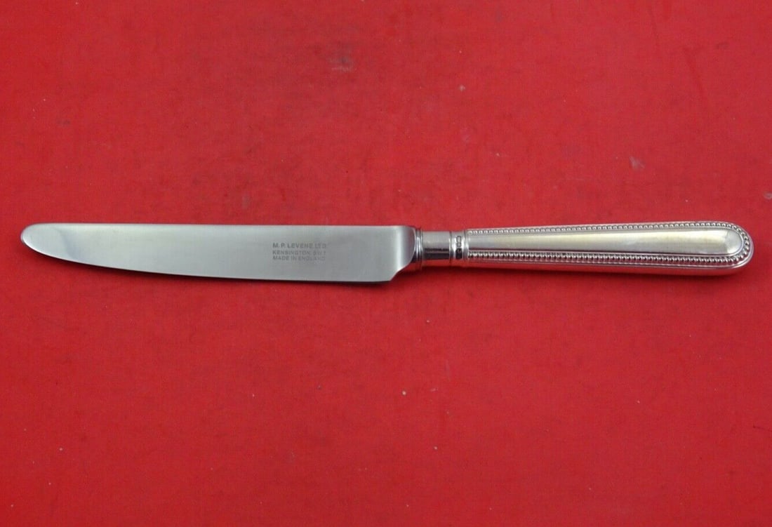 C J Vander Bead Round Sterling Silver Luncheon Knife 9 Inch (1 of 2)