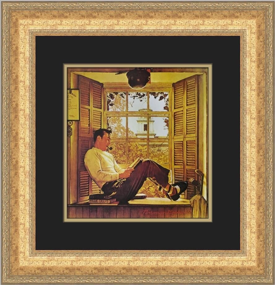 Norman Rockwell Willie Gillis at College Framed Print 1979 (1 of 2)