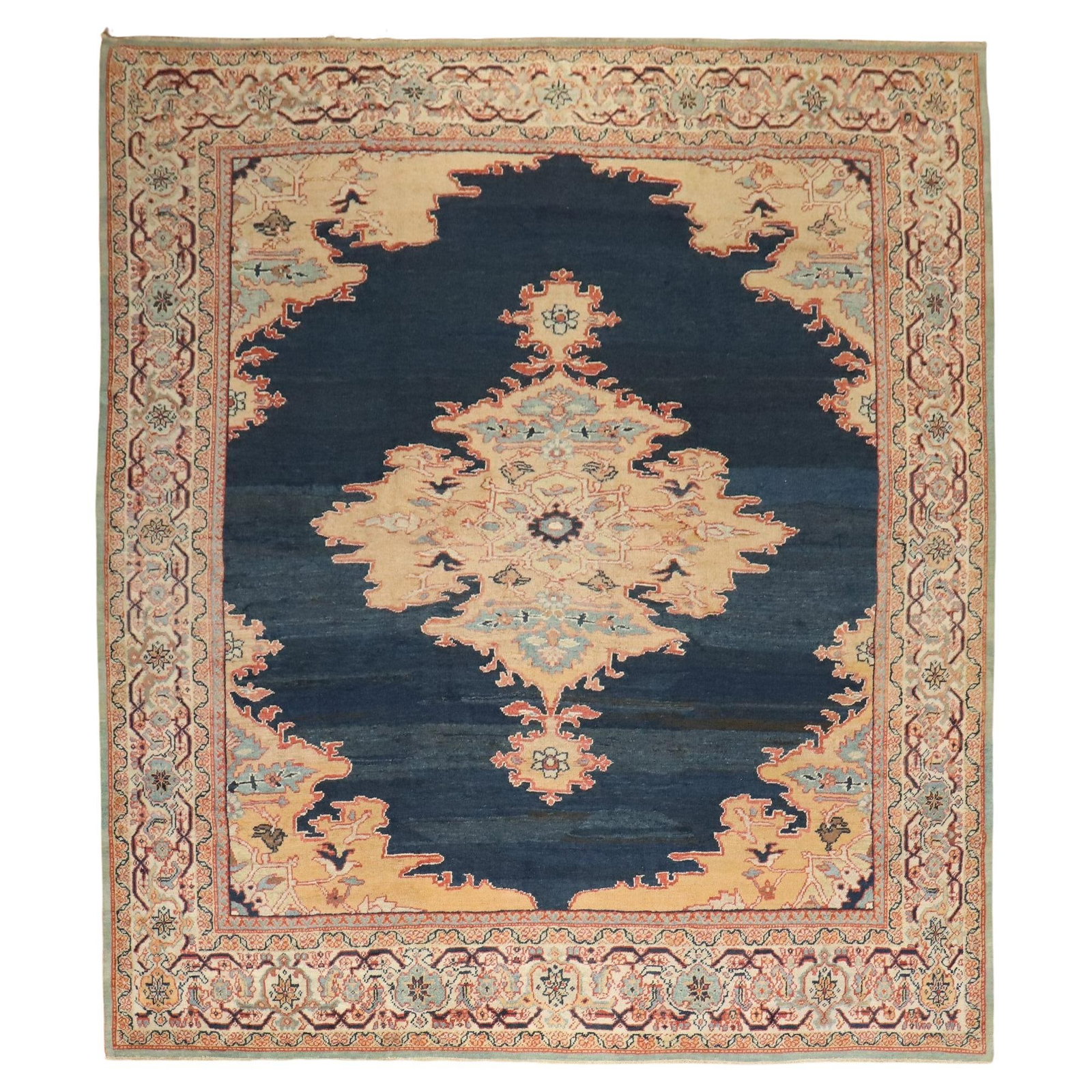 Ziegler Mahal Antique Hand-Knotted Wool Rug 110 x 130 in (1 of 14)