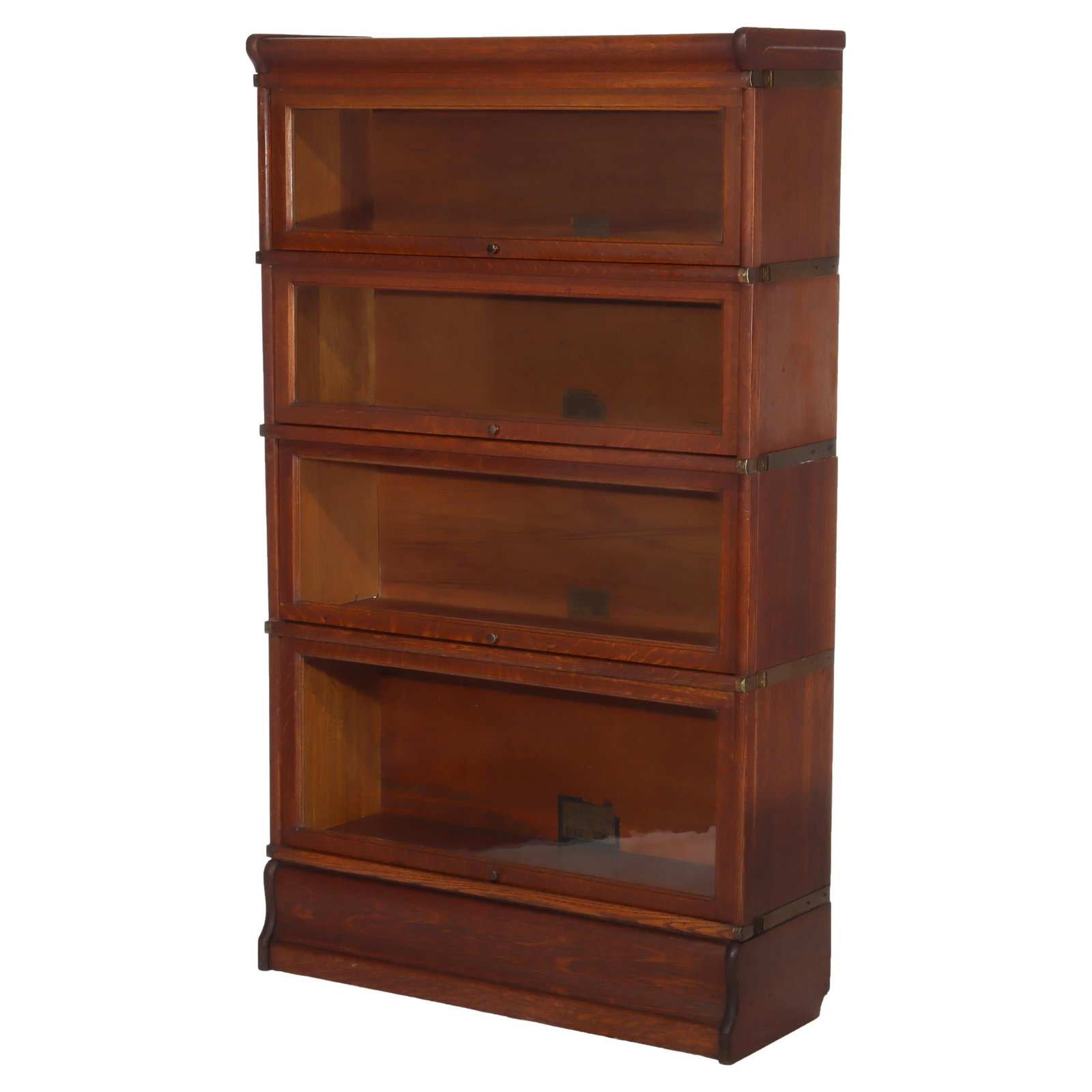 Antique Globe Wernicke 4-Stack Oak Barrister Bookcase C1920 (1 of 5)