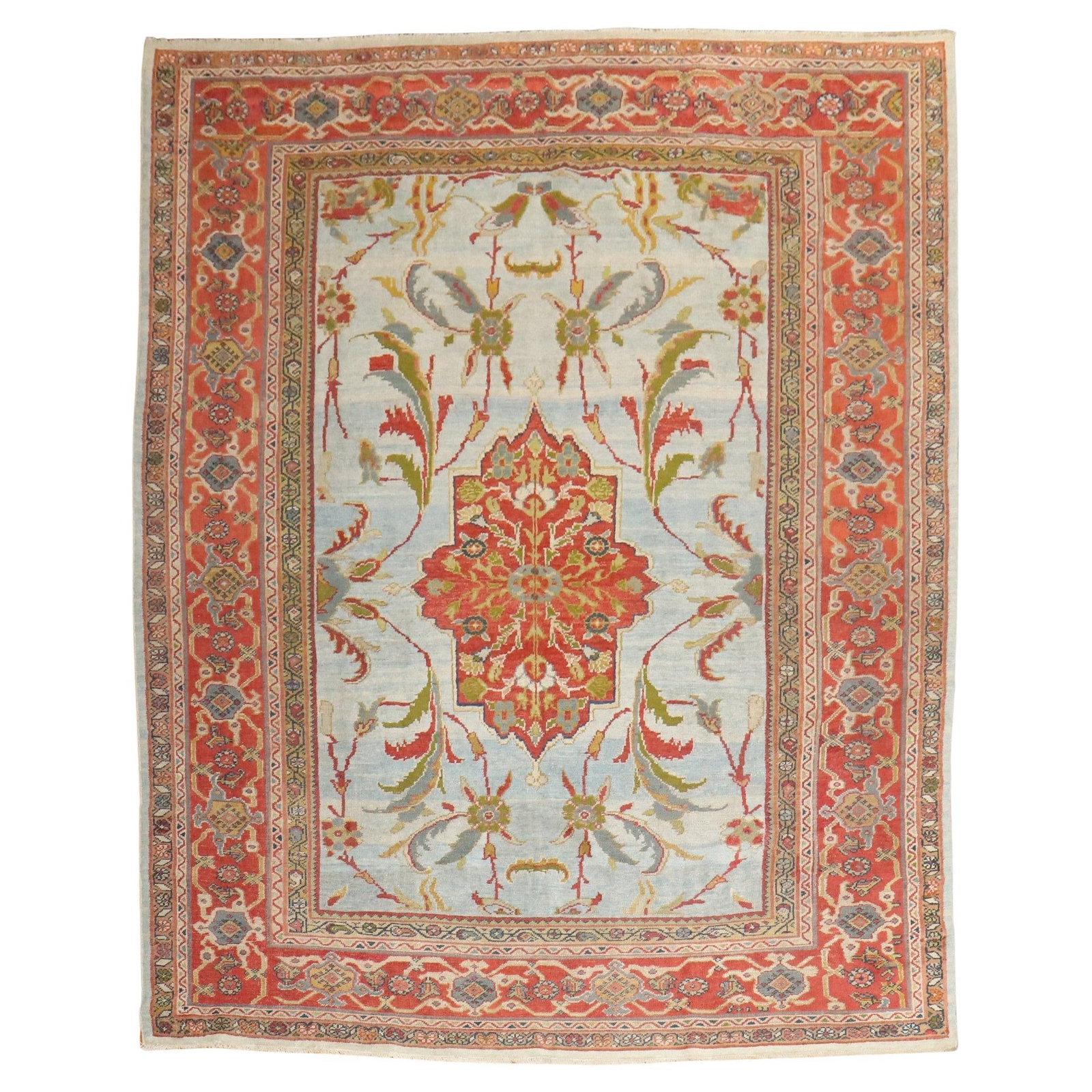 Antique 19th Century Persian Sultanabad Hand-Woven Wool Rug (1 of 7)