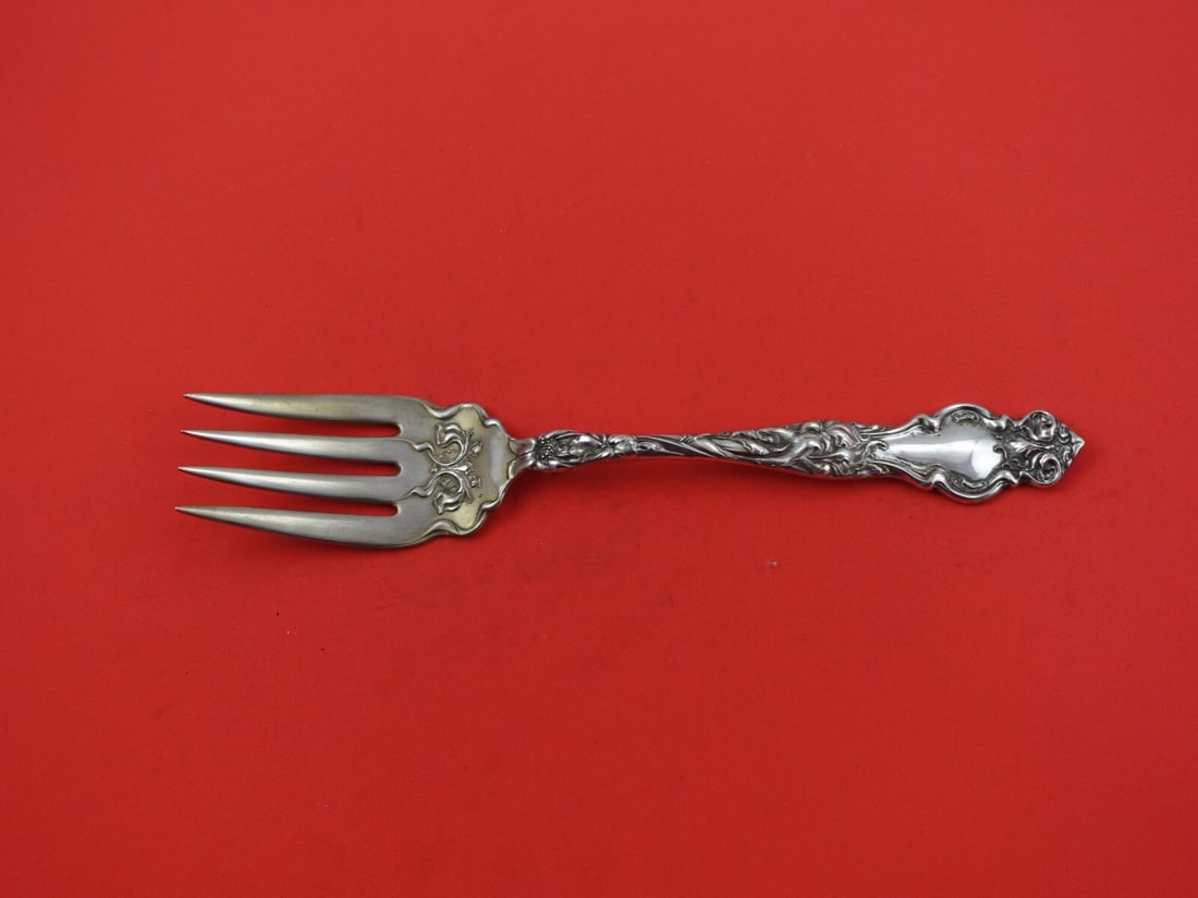 Wallace Eton Sterling Silver Cold Meat Serving Fork 8.25 Vintage (1 of 3)