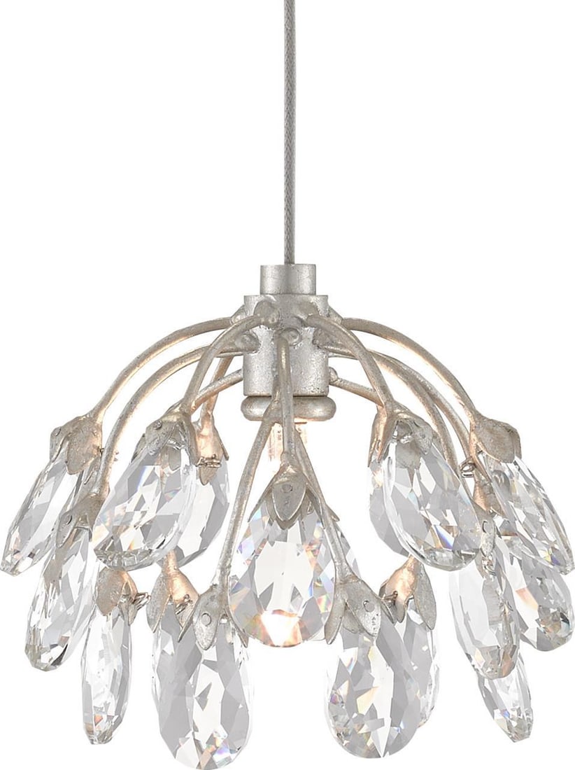Currey Crystal Bud Multi-Drop Pendant Light 3-Bulb Dimmable Contemporary (1 of 5)