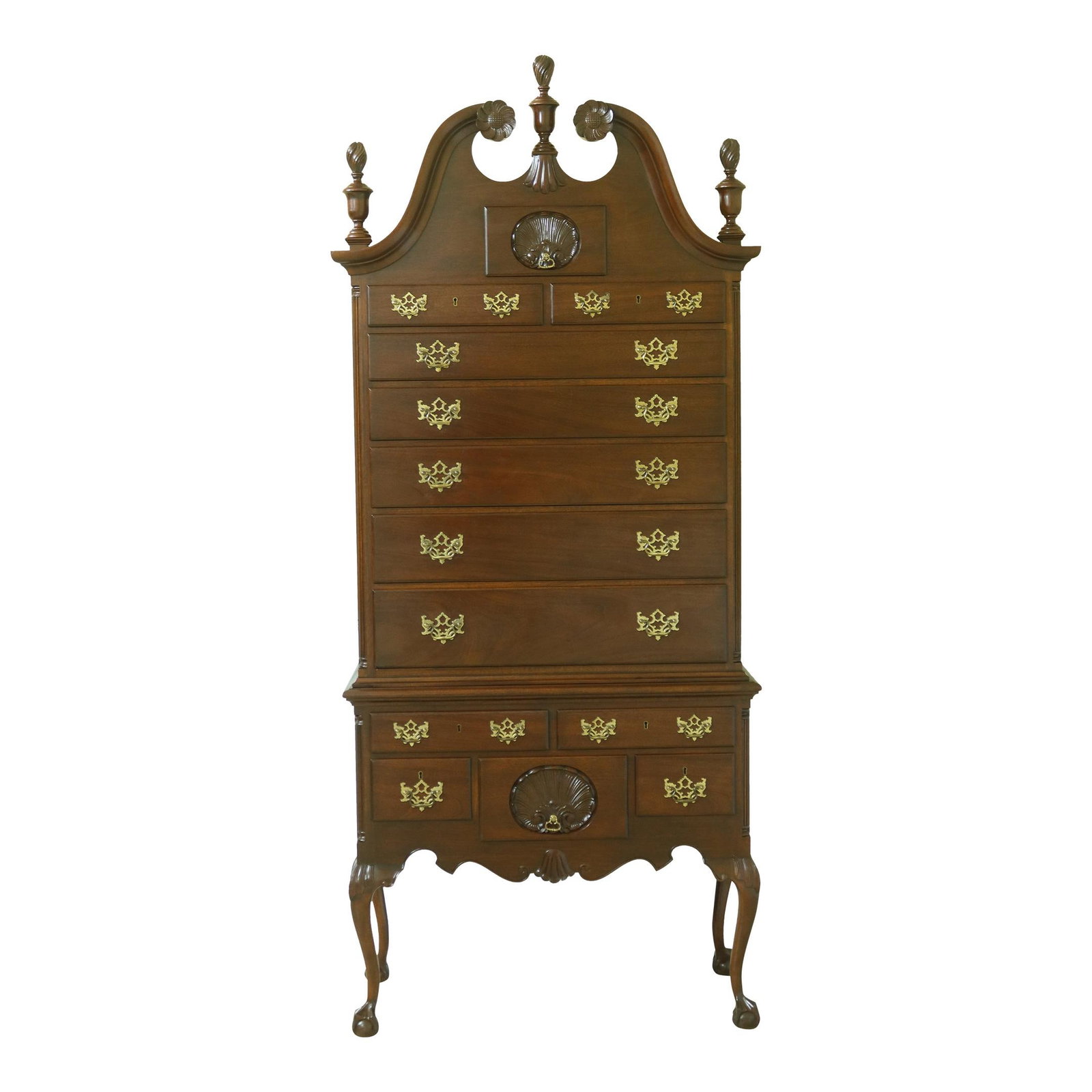 Biggs Chippendale Mahogany Highboy with Ball and Claw Feet (1 of 10)