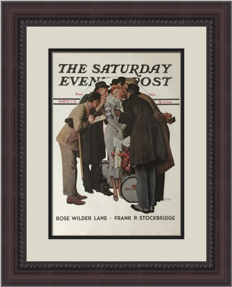 Norman Rockwell The Movie Star Custom Framed Art Print (1 of 2)