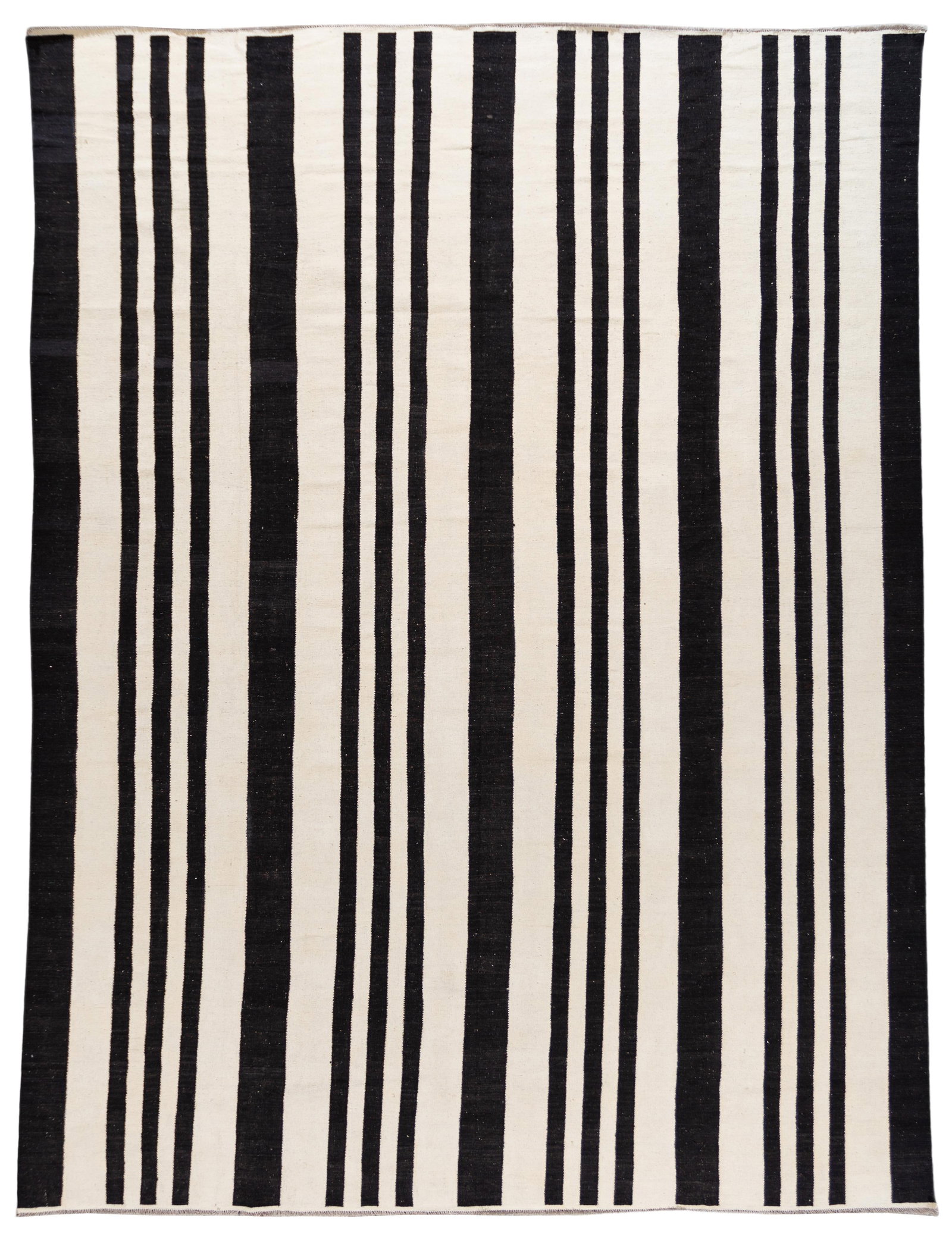Contemporary Black and White Wool Kilim Rug 12'3 x 16'2 (1 of 10)