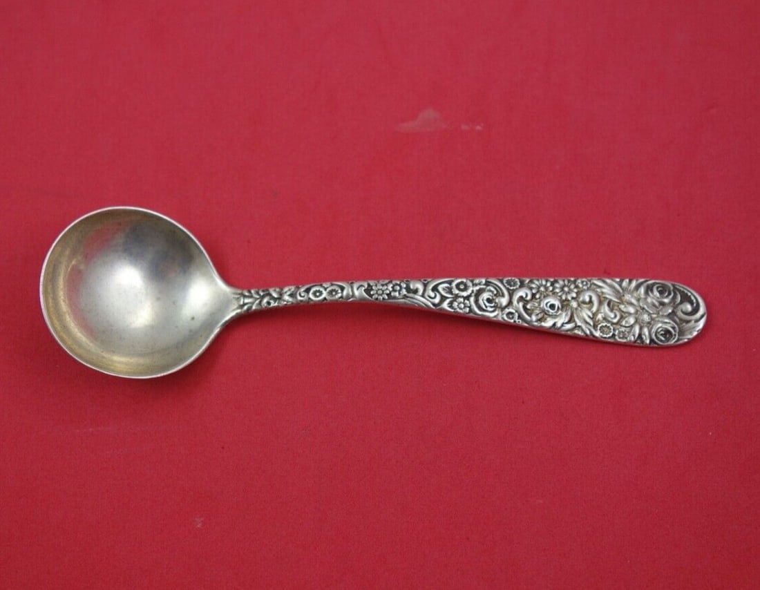 Jacobi & Jenkins Sterling Silver Repousse Sauce Ladle 5.5 Inch (1 of 2)