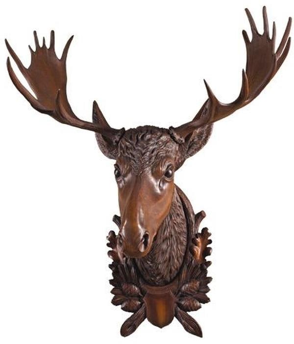 Lifesize OK Casting Moose Head Wall Sculpture Rustic Lodge Decor (1 of 1)