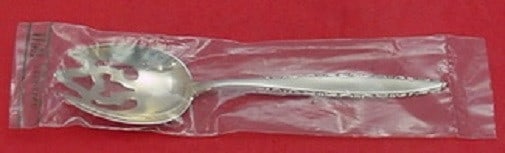 Lunt Lace Point Sterling Silver Slotted Serving Spoon 8 3/8" (1 of 1)