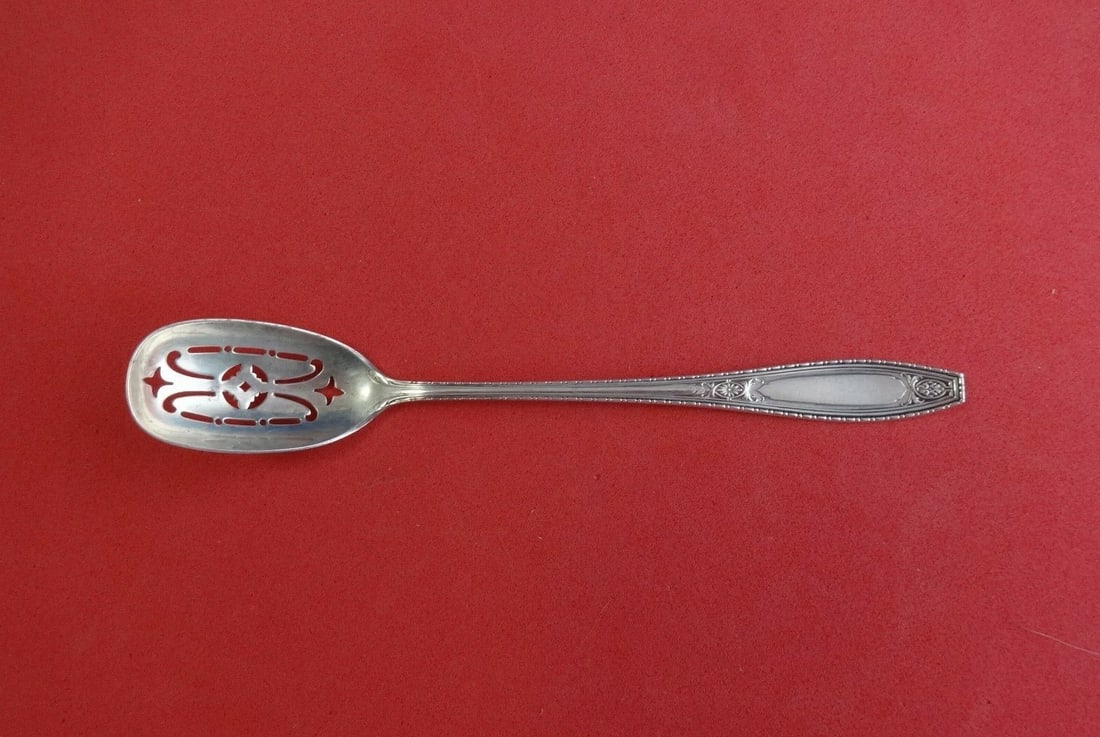 Wallace Juliet Sterling Silver Pierced Olive Spoon 5 7/8 inches (1 of 2)