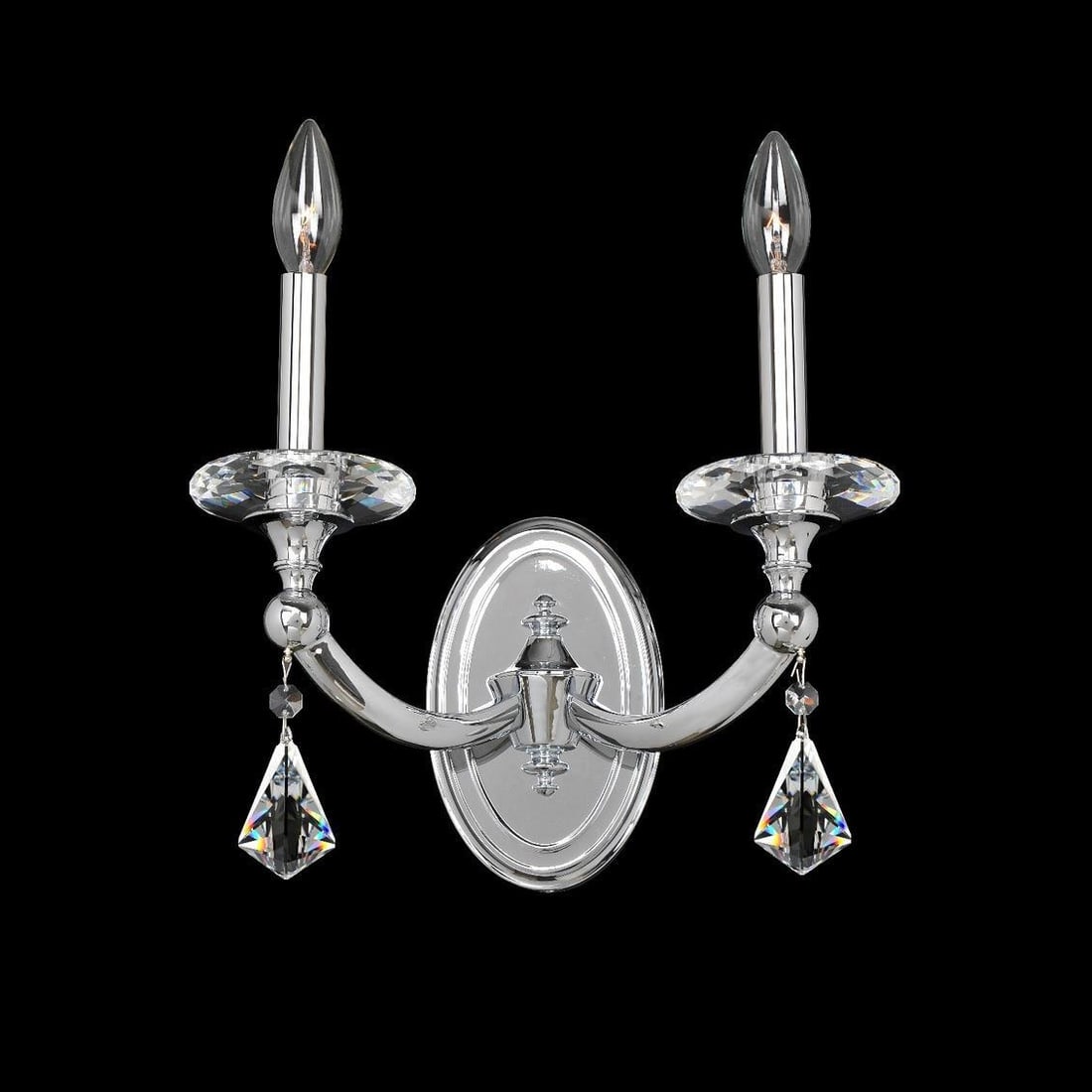 Kalco Floridia Chrome Wall Fixture 2-Light Dimmable Modern Classic (1 of 1)