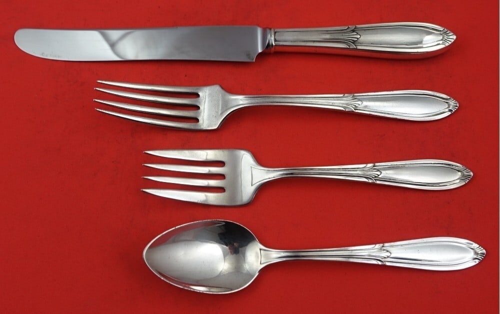 International Sterling Silver Rhapsody Old 4-Pc Place Setting Set (1 of 2)