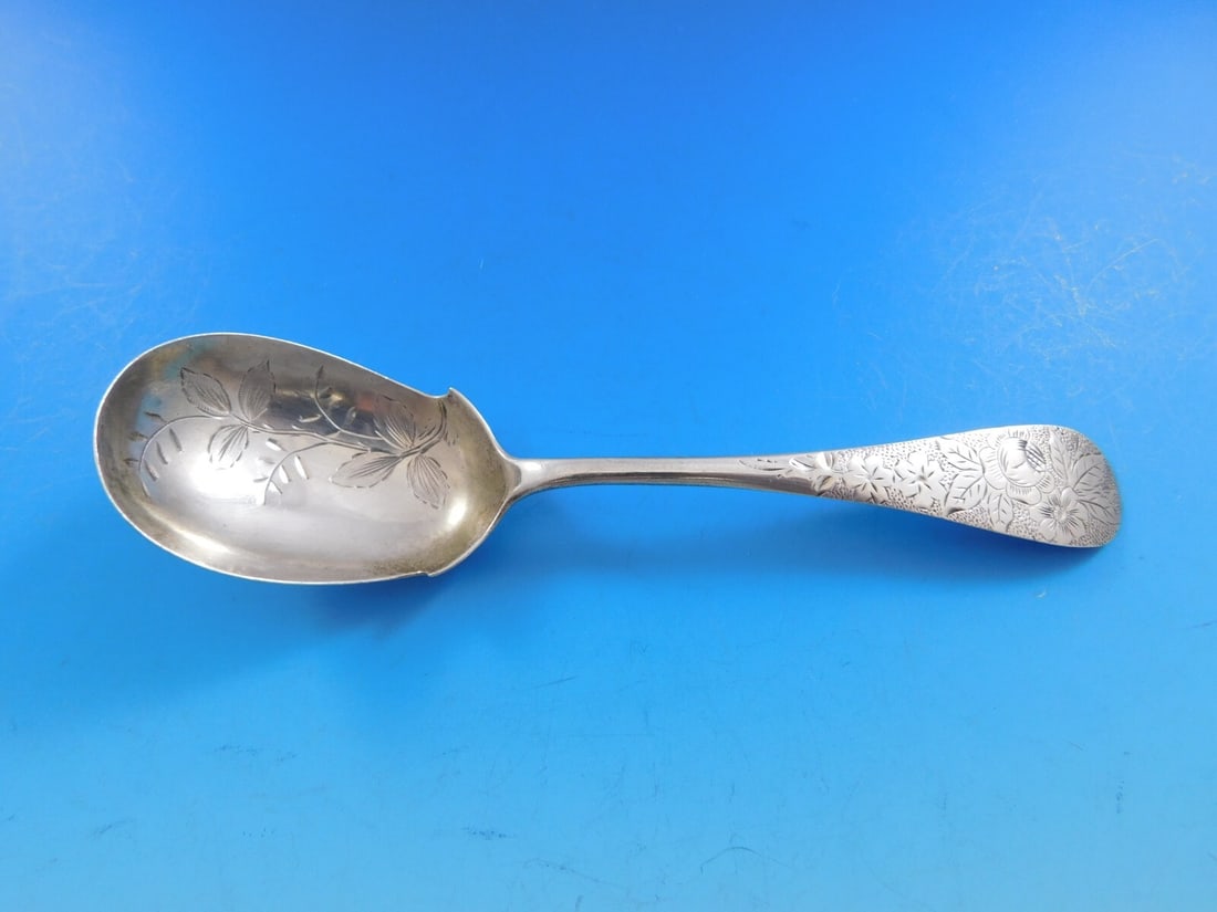 Knowles Brite-Cut Sterling Silver Sugar Spoon Vintage 5 3/4 in (1 of 5)