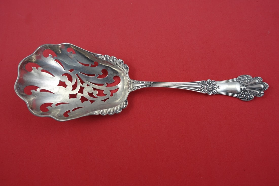Watson Olympia Sterling Silver Pierced Ice Spoon 7 5/8" (1 of 2)