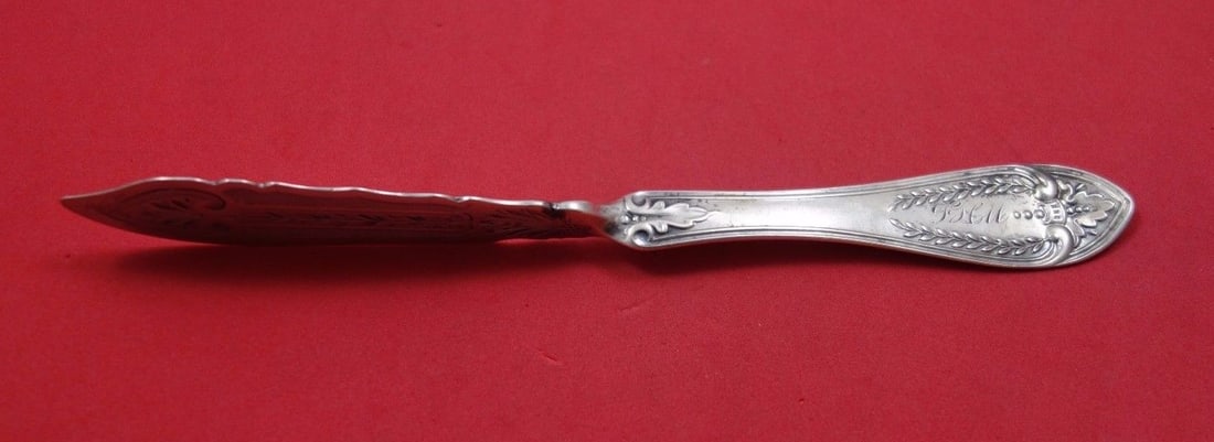 John L. Westervelt Sterling Silver Master Butter Knife Engine Turned Monogrammed (1 of 2)