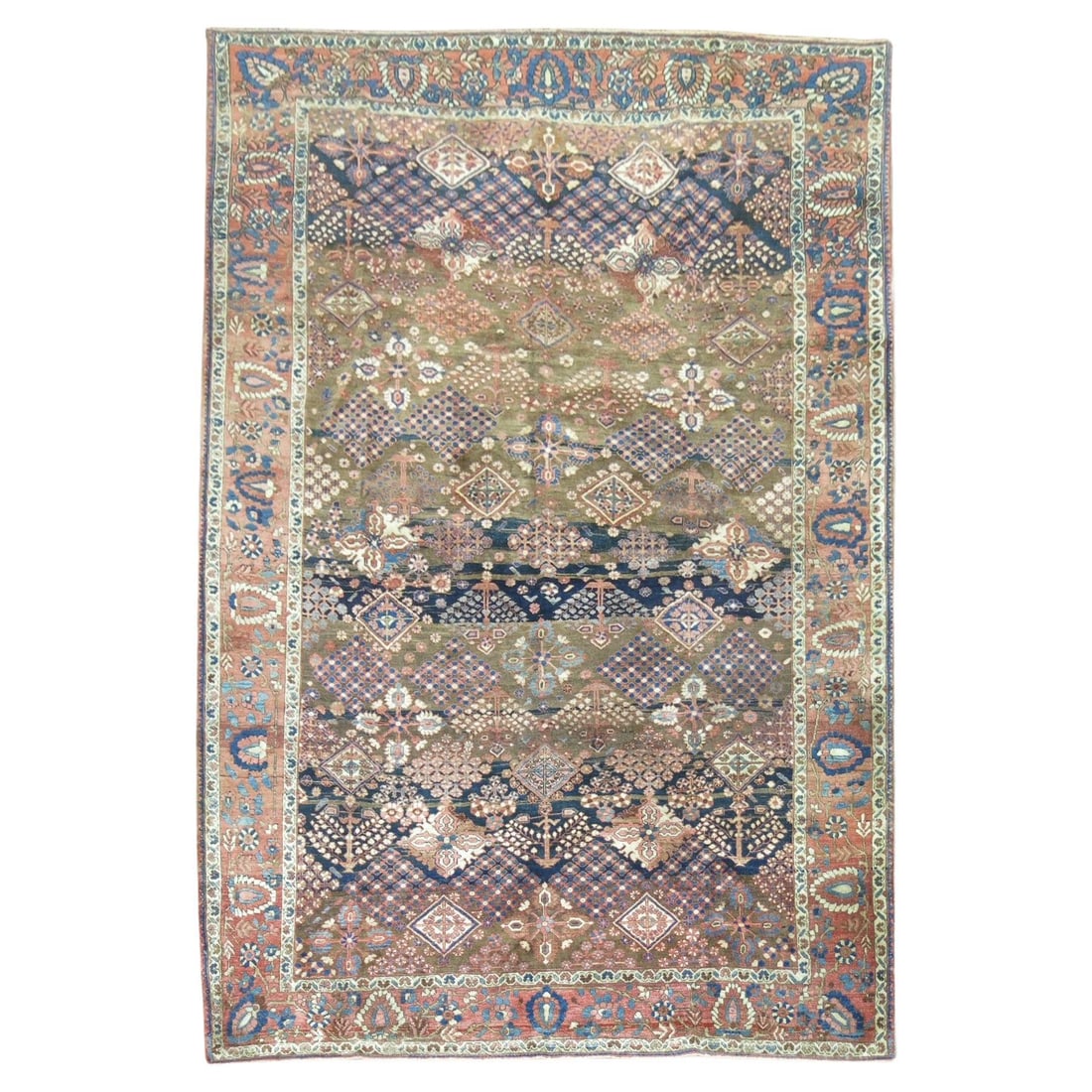 Zabihi Rustic Persian Joshegan Hand-Woven Wool Rug 7' x 10' (1 of 11)
