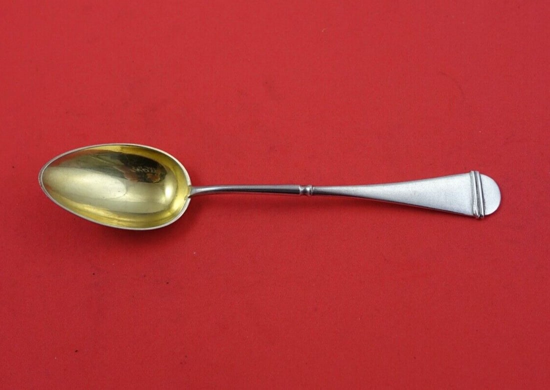 Russian Sterling Silver Teaspoon 84=.875 Gold Washed Brite-Cut 6 1/8" (1 of 2)