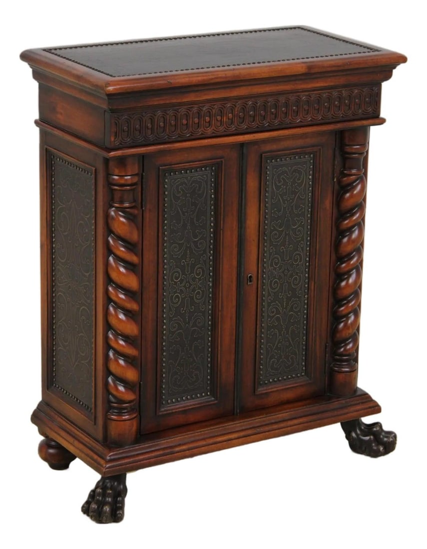 Mahogany Console Cabinet With Drawer Armoury Collection Ball Claw Feet Key Lock (1 of 10)
