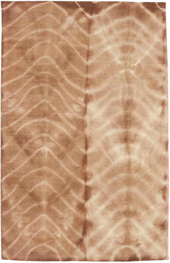 5x8 Modern Wool Area Rug Hand-Tufted Brown Trellis Design (1 of 15)