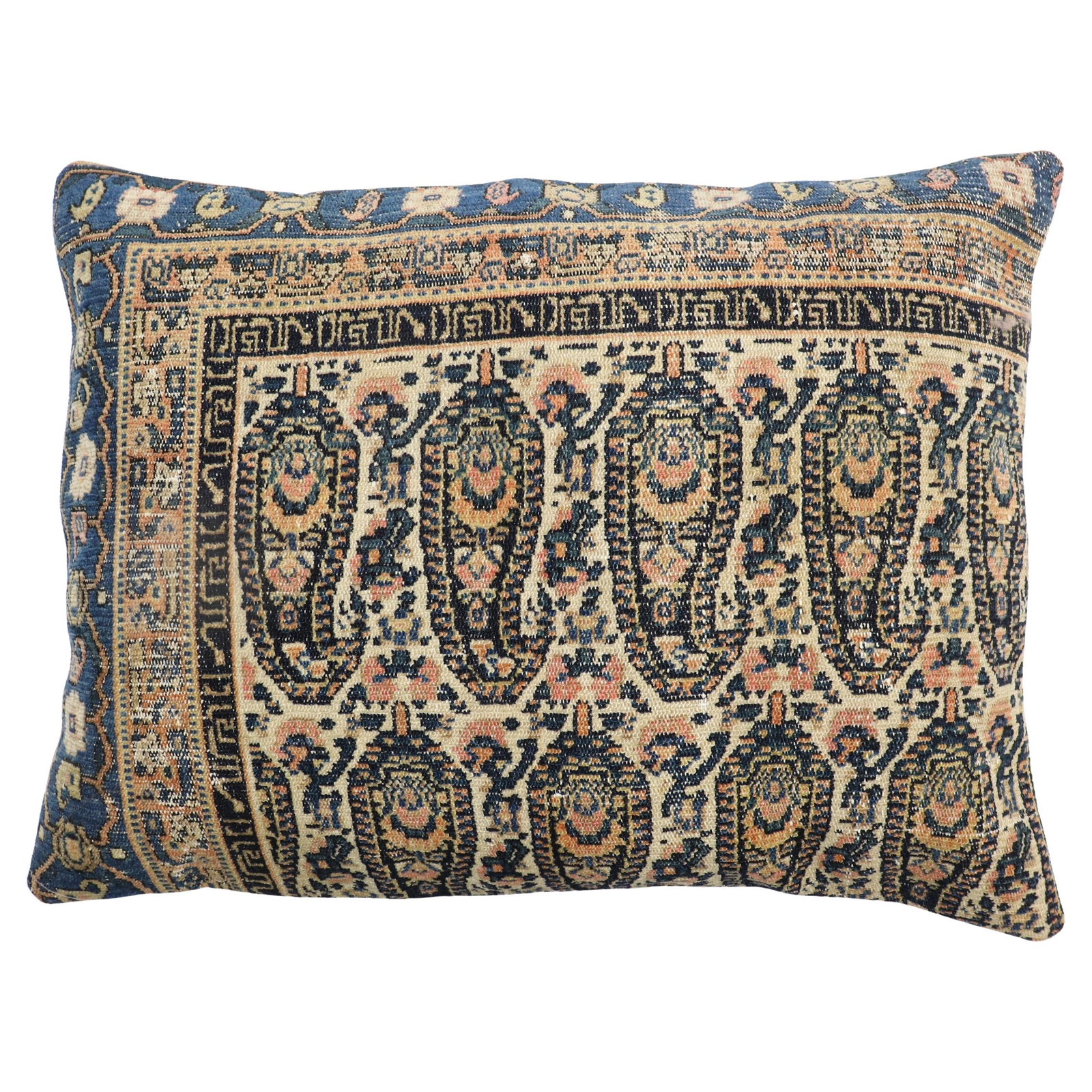 Antique Persian Senneh Rug Pillow Tabriz Style 18 x 23 (1 of 4)