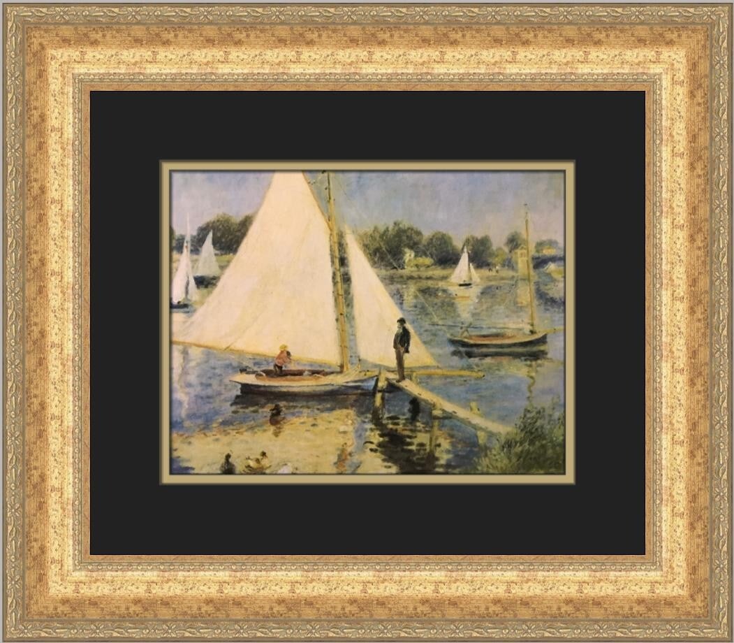 Pierre-Auguste Renoir Sailboats at Argenteuil Custom Framed Art Print (1 of 2)